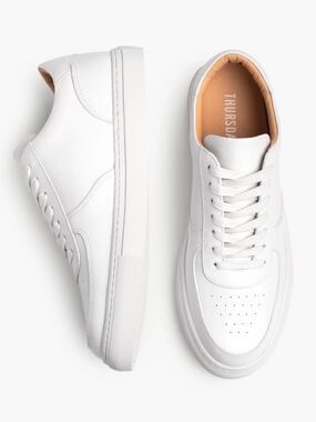 thursday boot company men’s court low top sneaker in white leather